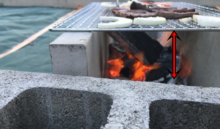 U字溝でBBQは焼けるのに時間がかかる|写真